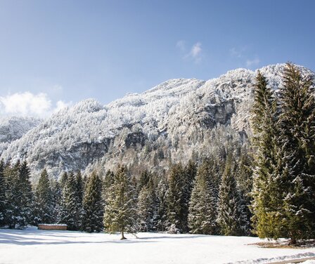 Winterlandschaft auf dem Weg zum Pflegersee in GaPa | © GaPa Tourismus GmbH/Roadtrip the World