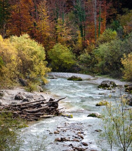 Blick auf die Loisach im Herbst | © GaPa Tourismus GmbH/ Roadtrip the World
