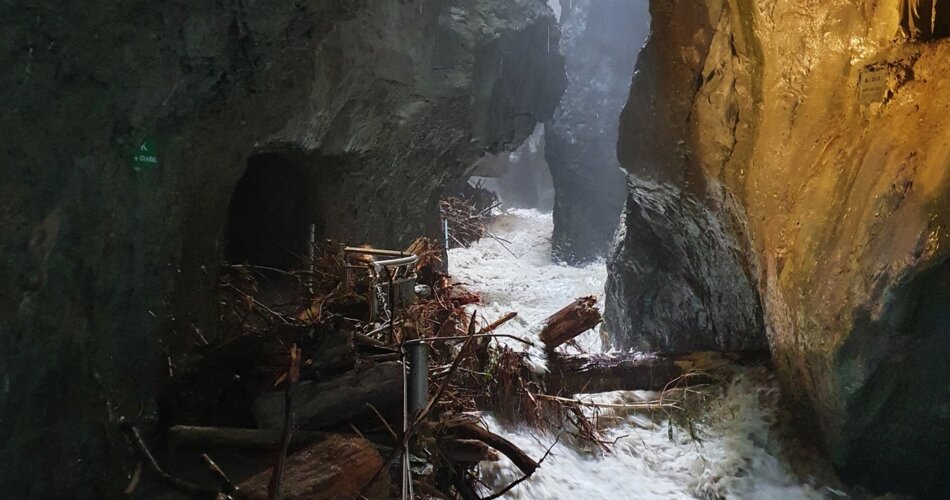 Unwetterschäden Partnachklamm Garmisch-Partenkirchen | © Markt Garmisch-Partenkirchen/ Rudi Achtner