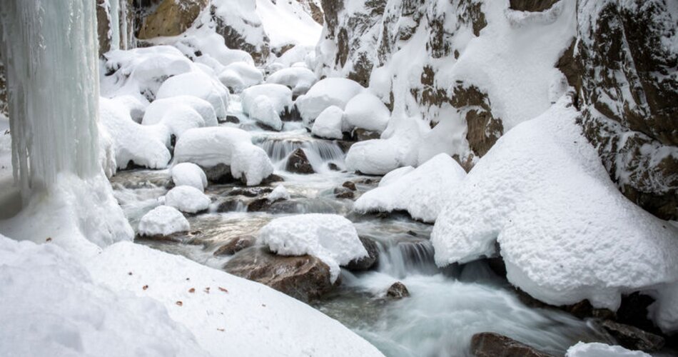 Winter in der Partnachklamm Garmisch-Partenkirchen | © Markt Garmisch-Partenkirchen/Marc Hohenleitner