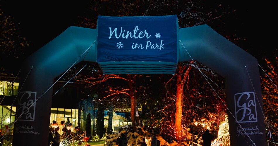 Eingang Winter im Park Garmisch-Partenkirchen | © GaPa Tourismus GmbH