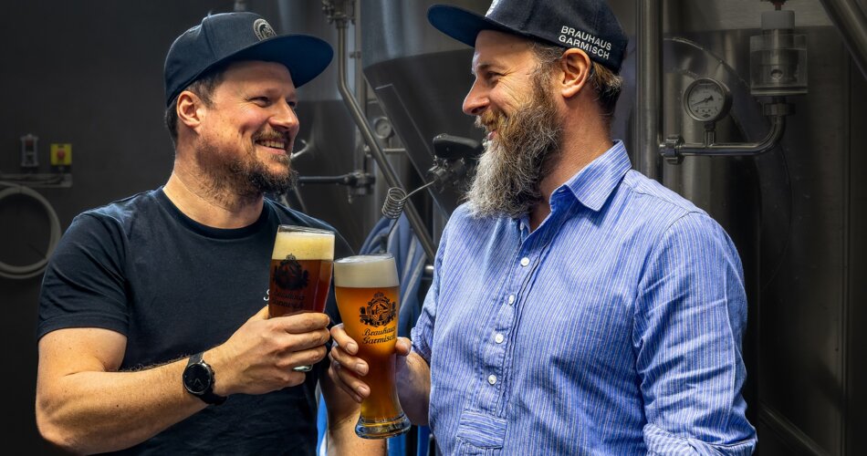 Blick auf die Geschäftsführer des Brauhaus Garmisch Antonius Huber und Alexander Müller | © Claudia Becker